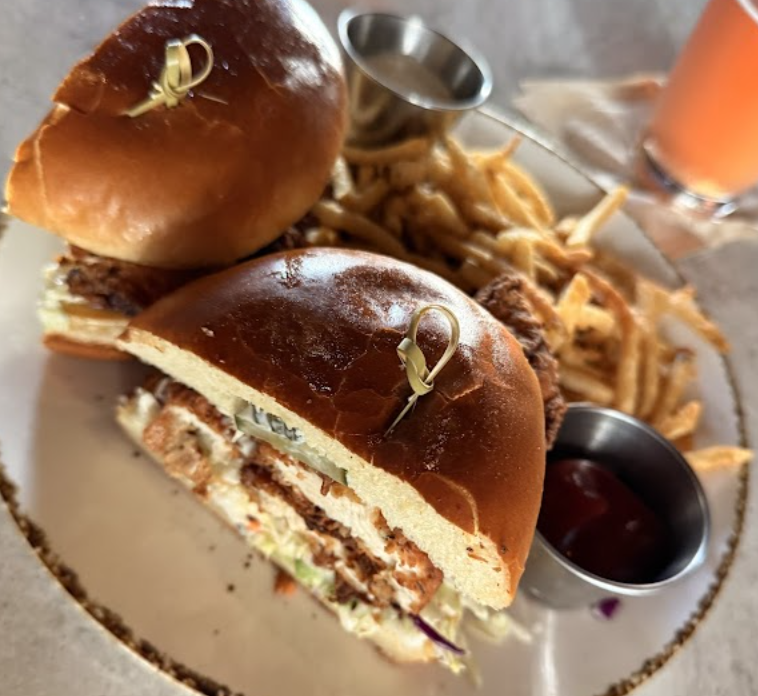 The Brant signature dishes Prime Rib SandwichThe Brant BurgerTuna Tartare Tacos
